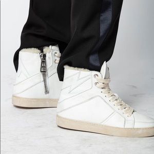 Zadig & voltaire high flash sneaker shearling